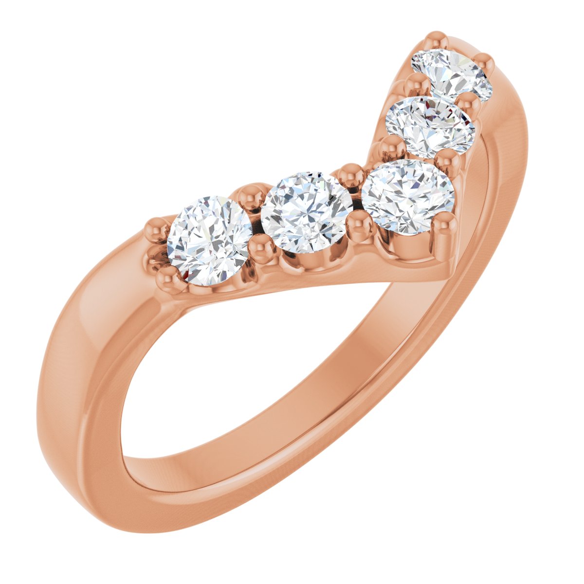 1/6 Ctw Lab-Grown Diamond Contour Band