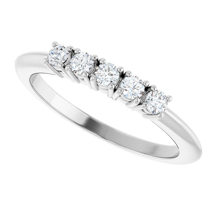 1/5 Ctw Lab-Grown Diamond Anniversary Band - White Gold - Lab Grown Diamond