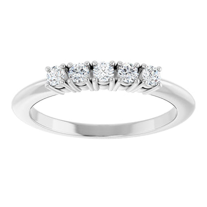 1/5 Ctw Lab-Grown Diamond Anniversary Band - White Gold - Lab Grown Diamond