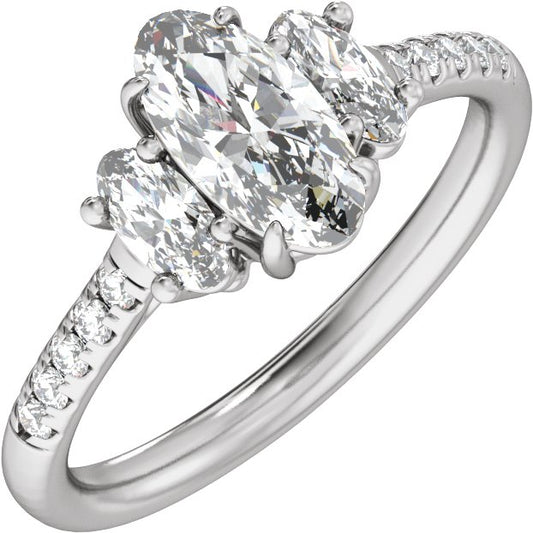 1 1/2 Ctw Lab-Grown Diamond Engagement Ring