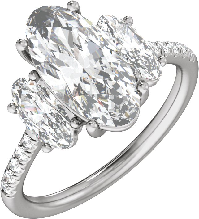 4 1/8 Ctw Lab-Grown Diamond Engagement Ring