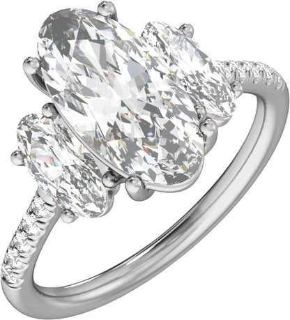 4 1/8 Ctw Lab-Grown Diamond Engagement Ring