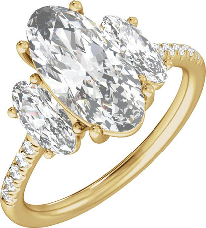 4 1/8 Ctw Lab-Grown Diamond Engagement Ring