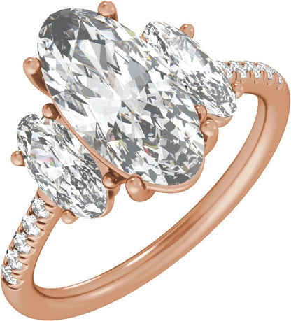 4 1/8 Ctw Lab-Grown Diamond Engagement Ring