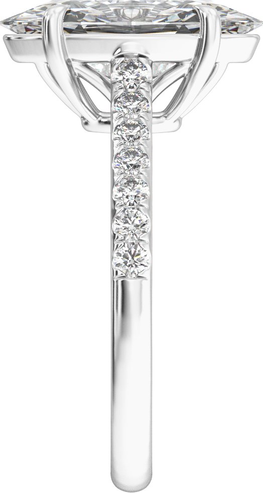3 1/3 Ctw Lab-Grown Diamond Engagement Ring - White Gold - Lab Grown Diamond