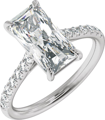 3 1/3 Ctw Lab-Grown Diamond Engagement Ring