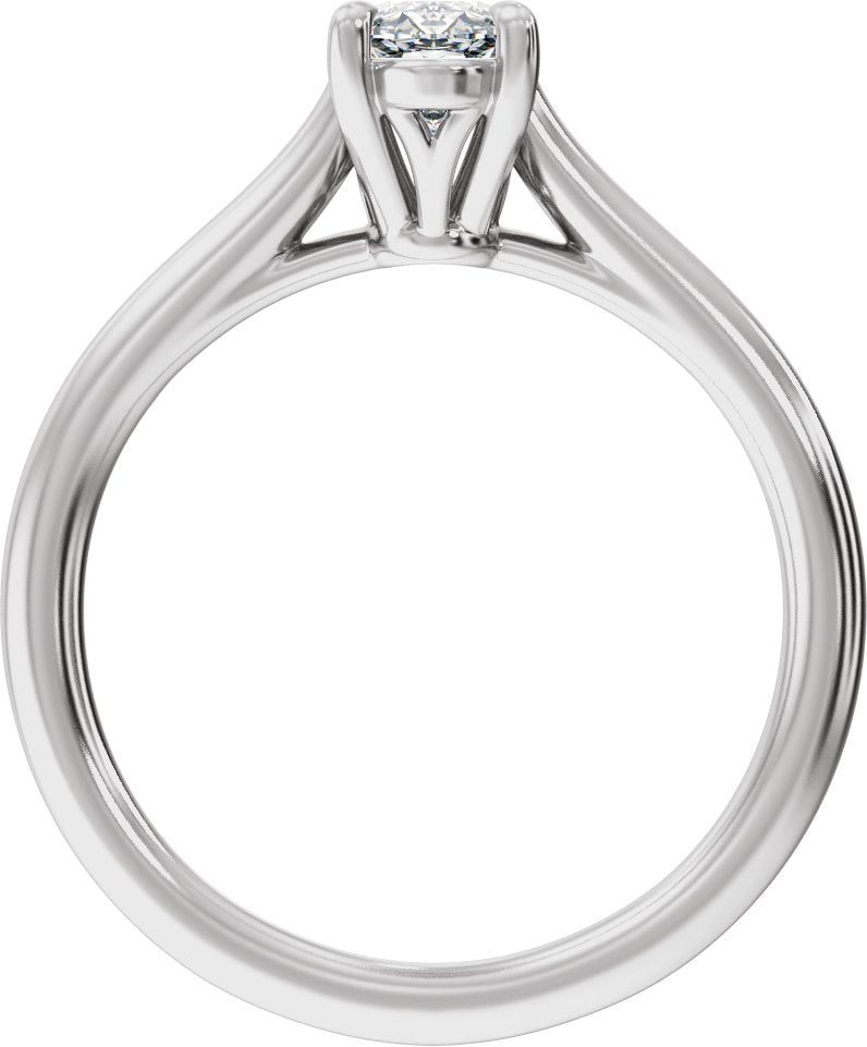 2 Ctw Emerald Lab-Grown Diamond Engagement Ring - White Gold - Lab Grown Diamond