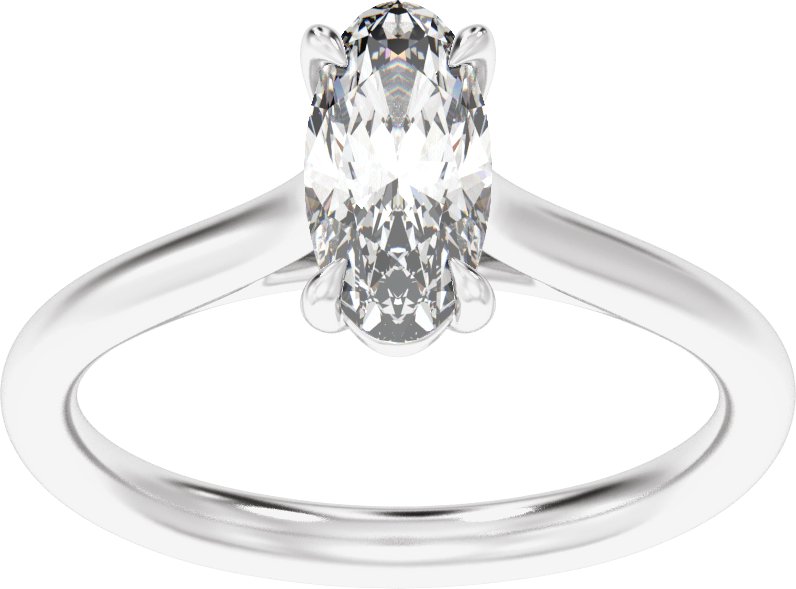 2 Ctw Emerald Lab-Grown Diamond Engagement Ring - White Gold - Lab Grown Diamond