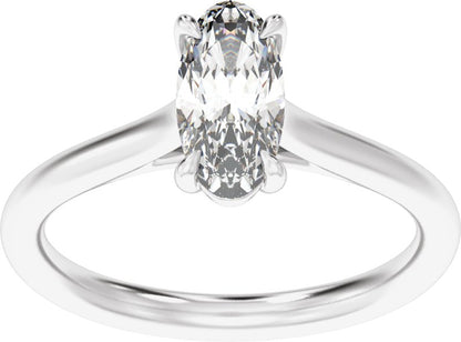 3 Ctw Emerald Lab-Grown Diamond Engagement Ring - White Gold - Lab Grown Diamond