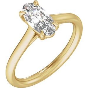 1 Ctw Oval Lab-Grown Diamond Engagement Ring