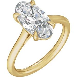 3 Ctw Oval Lab-Grown Diamond Engagement Ring