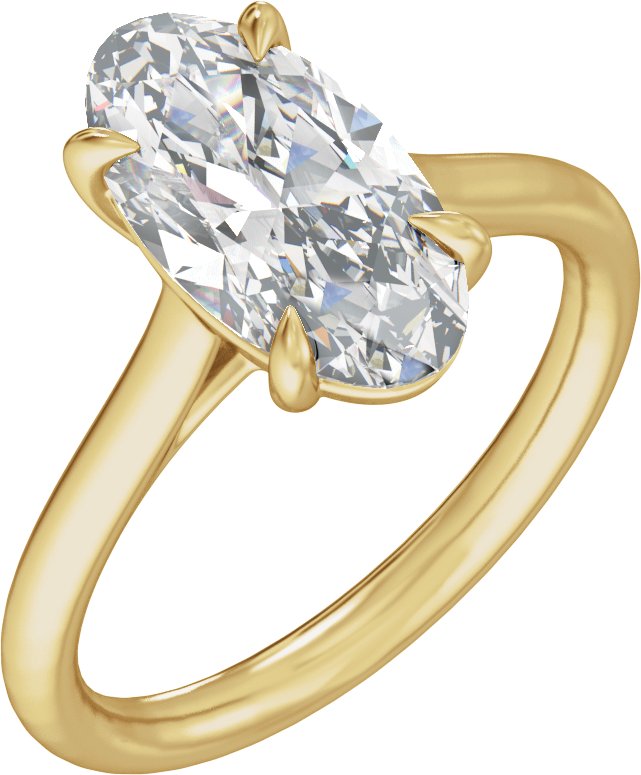 3 Ctw Oval Lab-Grown Diamond Engagement Ring