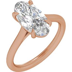 3 Ctw Oval Lab-Grown Diamond Engagement Ring