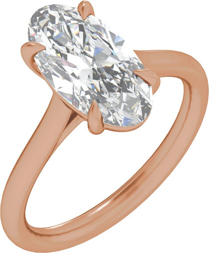 3 Ctw Oval Lab-Grown Diamond Engagement Ring