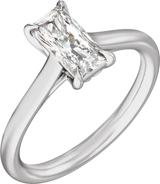 1 Ctw Radiant Lab-Grown Diamond Engagement Ring