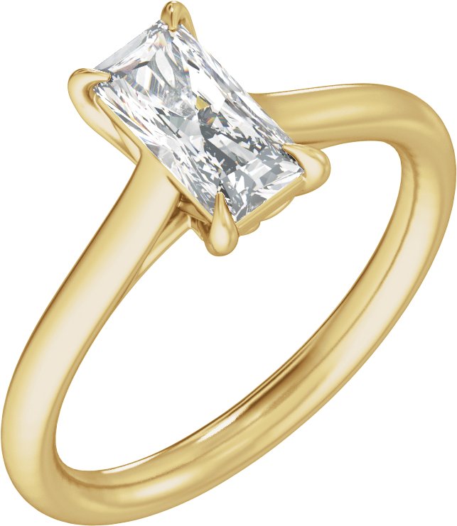 1 Ctw Radiant Lab-Grown Diamond Engagement Ring
