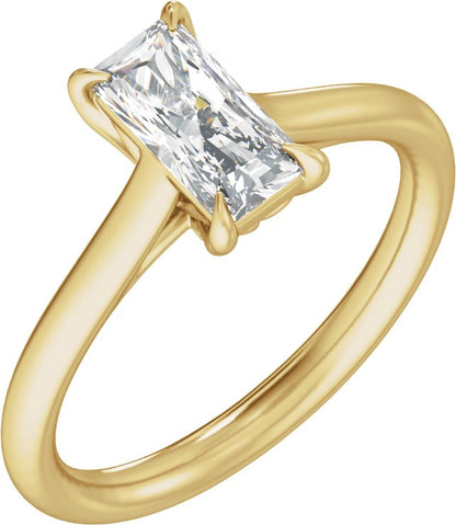 1 Ctw Radiant Lab-Grown Diamond Engagement Ring
