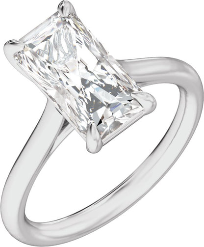 3 Ctw Radiant Lab-Grown Diamond Engagement Ring