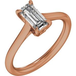 1 Ctw Emerald Lab-Grown Diamond Engagement Ring