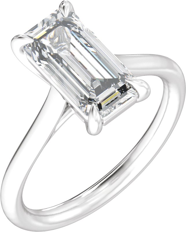3 Ctw Emerald Lab-Grown Diamond Engagement Ring