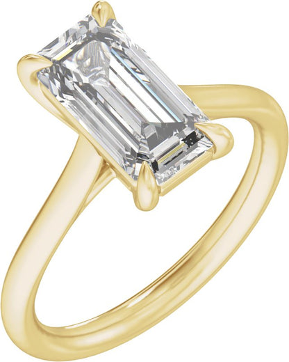 3 Ctw Emerald Lab-Grown Diamond Engagement Ring