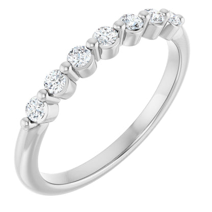 1/5 Ctw Lab-Grown Diamond Anniversary Band - White Gold - Lab Grown Diamond