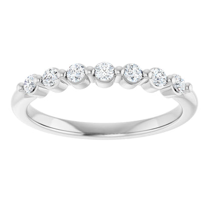 1/5 Ctw Lab-Grown Diamond Anniversary Band - White Gold - Lab Grown Diamond