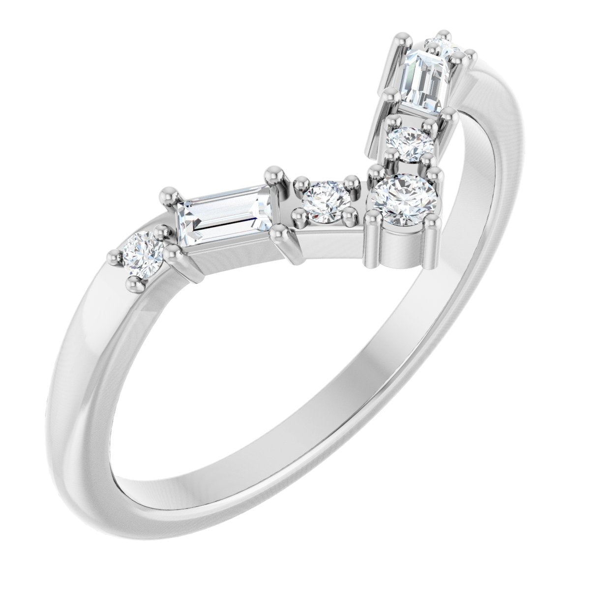 1/6 Ctw Lab-Grown Diamond Contour Band