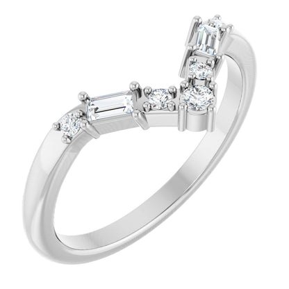 1/6 Ctw Lab-Grown Diamond Contour Band