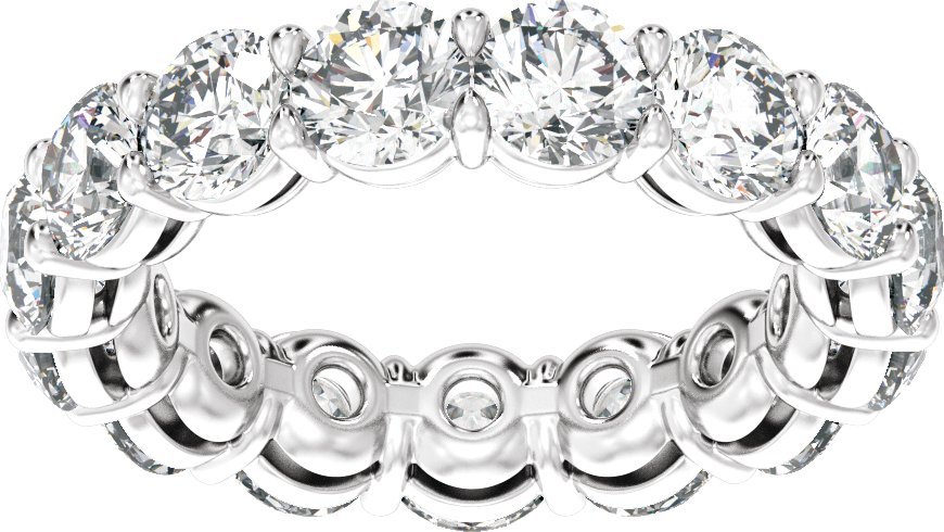 4 3/4 Ctw Lab-Grown Diamond Low Profile Eternity Band - White Gold - Lab Grown Diamond