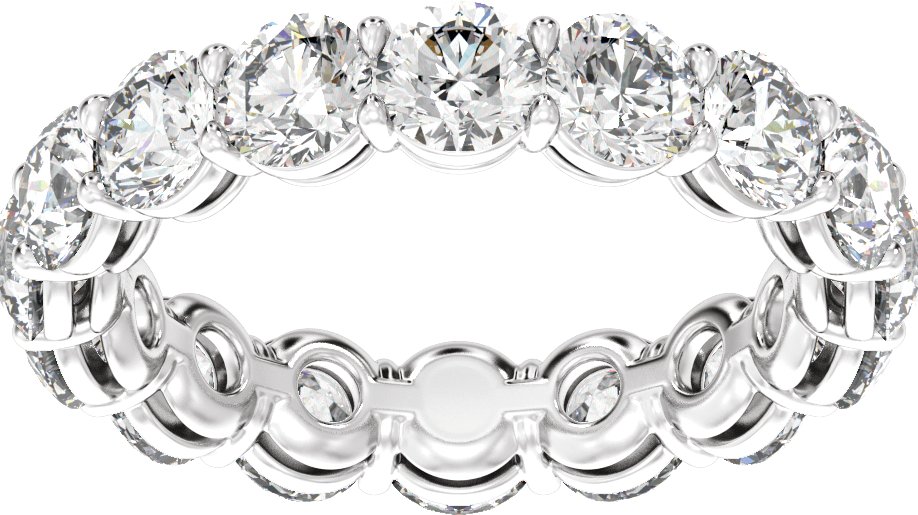 5 Ctw Lab-Grown Diamond Low Profile Eternity Band - White Gold - Lab Grown Diamond