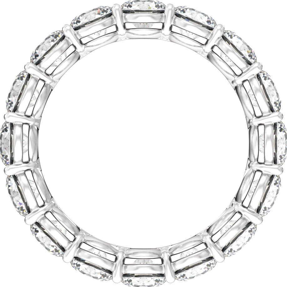 5 Ctw Lab-Grown Diamond Low Profile Eternity Band - White Gold - Lab Grown Diamond