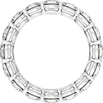 5 Ctw Lab-Grown Diamond Low Profile Eternity Band - White Gold - Lab Grown Diamond