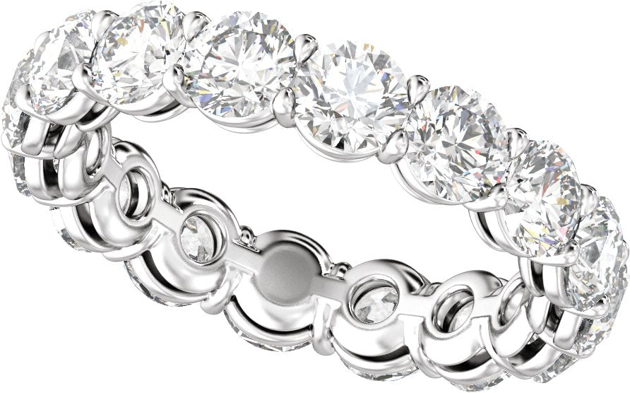 5 Ctw Lab-Grown Diamond Low Profile Eternity Band - White Gold - Lab Grown Diamond
