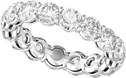 5 Ctw Lab-Grown Diamond Low Profile Eternity Band - White Gold - Lab Grown Diamond