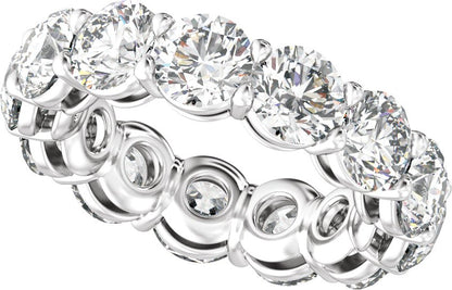 8 3/4 Ctw Lab-Grown Diamond Low Profile Eternity Band - White Gold - Lab Grown Diamond