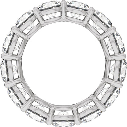 8 3/4 Ctw Lab-Grown Diamond Low Profile Eternity Band - White Gold - Lab Grown Diamond