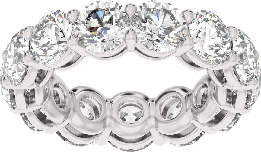 8 Ctw Lab-Grown Diamond Low Profile Eternity Band - White Gold - Lab Grown Diamond