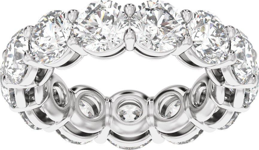 7 3/4 Ctw Lab-Grown Diamond Low Profile Eternity Band - White Gold - Lab Grown Diamond