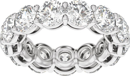 6 3/4 Ctw Lab-Grown Diamond Low Profile Eternity Band - White Gold - Lab Grown Diamond