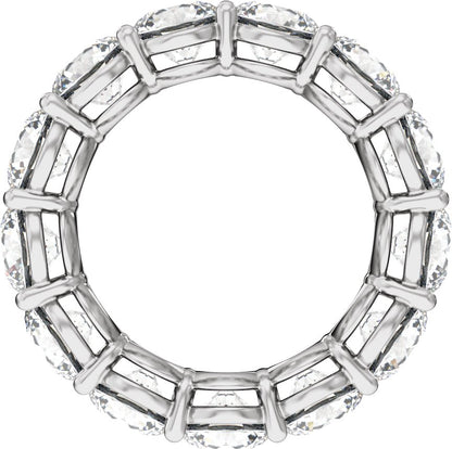 6 3/4 Ctw Lab-Grown Diamond Low Profile Eternity Band - White Gold - Lab Grown Diamond