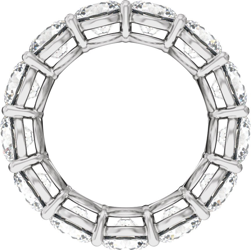 7 1/4 Ctw Lab-Grown Diamond Low Profile Eternity Band - White Gold - Lab Grown Diamond