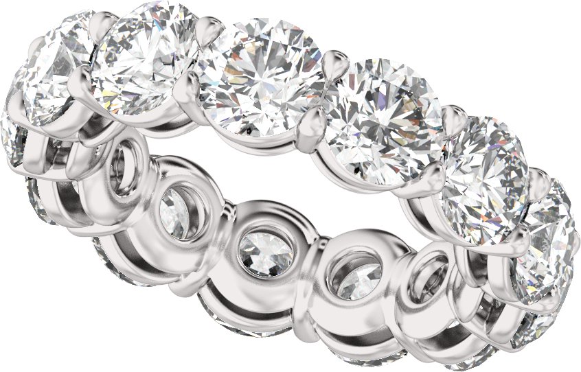 7 3/4 Ctw Lab-Grown Diamond Low Profile Eternity Band - White Gold - Lab Grown Diamond