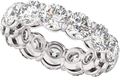 7 3/4 Ctw Lab-Grown Diamond Low Profile Eternity Band - White Gold - Lab Grown Diamond