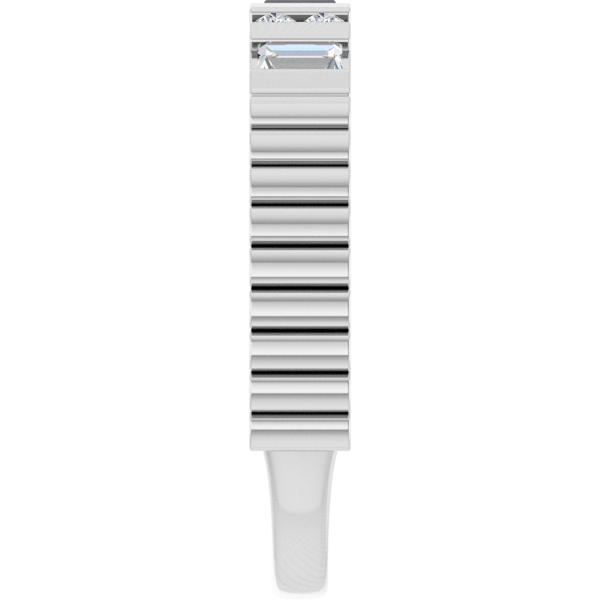 1/4 Ctw Straight Baguette Lab-Grown Diamond Anniversary Band - White Gold - Lab Grown Diamond