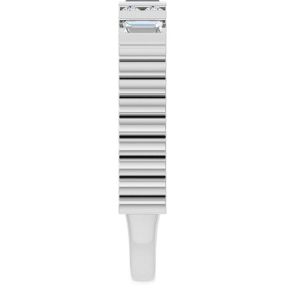 1/4 Ctw Straight Baguette Lab-Grown Diamond Anniversary Band - White Gold - Lab Grown Diamond