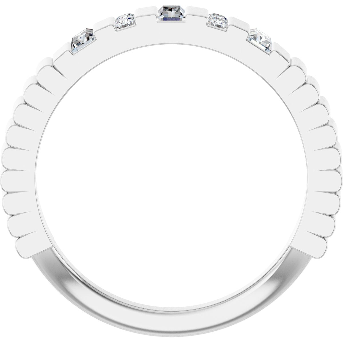 1/4 Ctw Straight Baguette Lab-Grown Diamond Anniversary Band - White Gold - Lab Grown Diamond