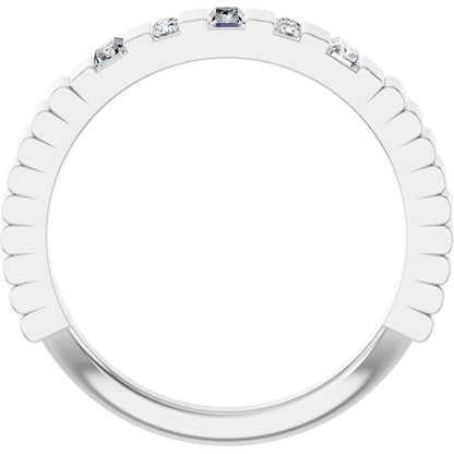 1/4 Ctw Straight Baguette Lab-Grown Diamond Anniversary Band - White Gold - Lab Grown Diamond