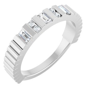 1/4 Ctw Straight Baguette Lab-Grown Diamond Anniversary Band