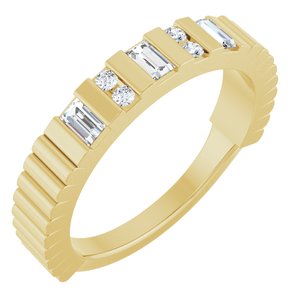1/4 Ctw Straight Baguette Lab-Grown Diamond Anniversary Band